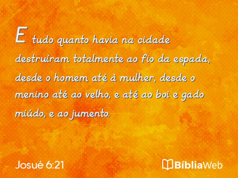 Josué 6:21 em imagem para compartilhar
