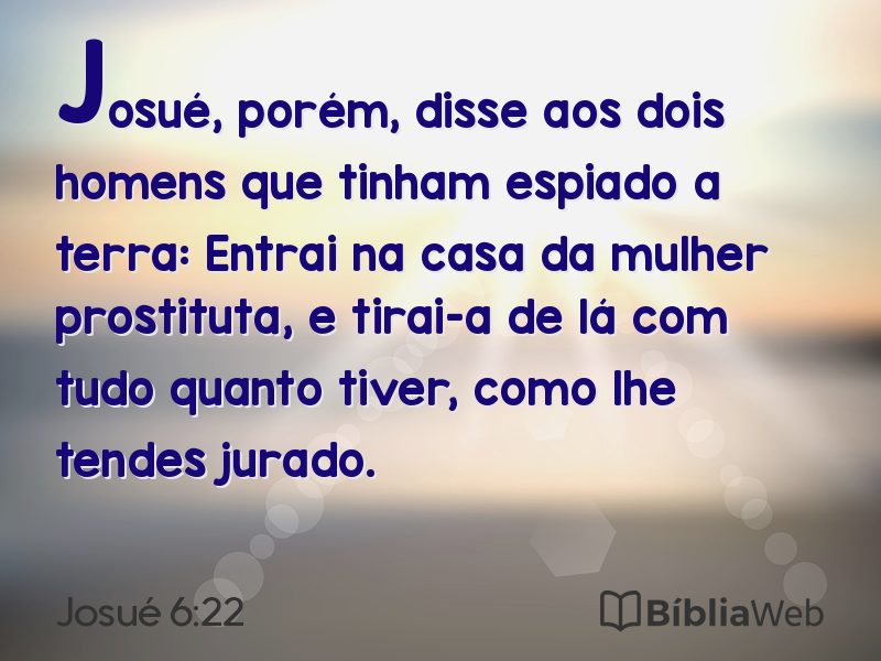 Josué 6:22 em imagem para compartilhar