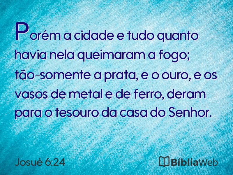 Josué 6:24 em imagem para compartilhar