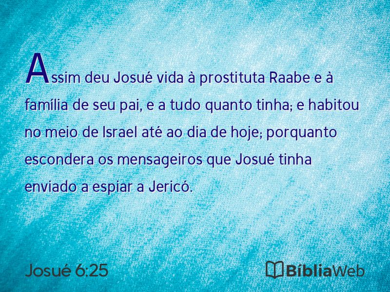 Josué 6:25 em imagem para compartilhar
