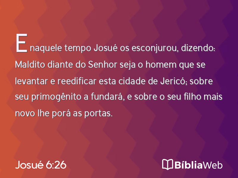 Josué 6:26 em imagem para compartilhar