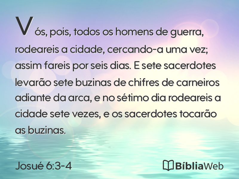 Josué 6:3-4 em imagem para compartilhar