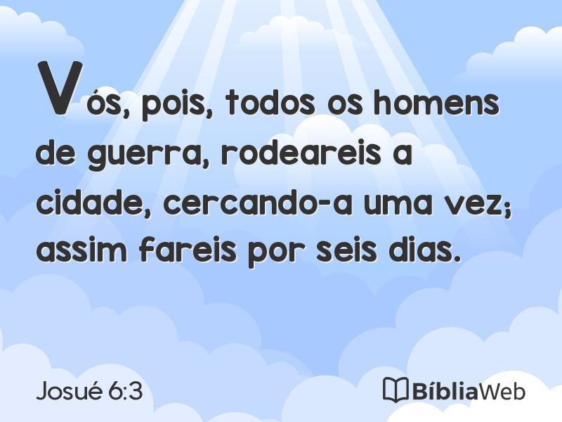 Josué 6:3 em imagem para compartilhar