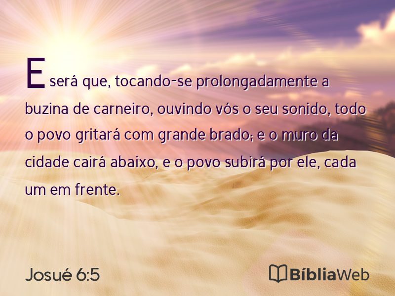 Josué 6:5 em imagem para compartilhar