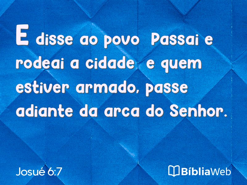 Josué 6:7 em imagem para compartilhar