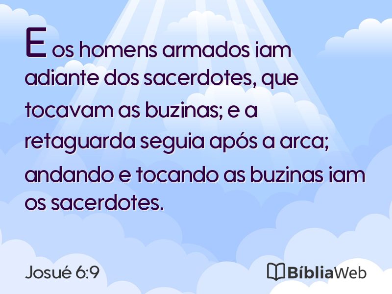 Josué 6:9 em imagem para compartilhar
