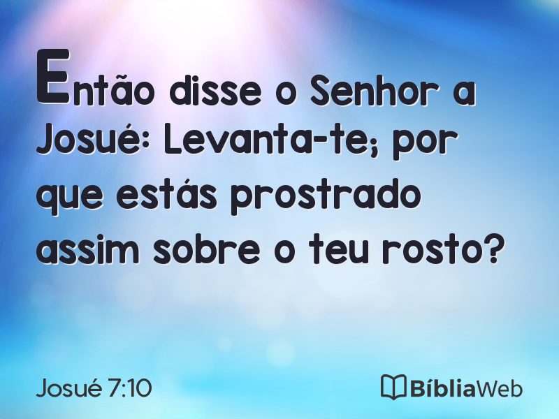 Josué 7:10 em imagem para compartilhar