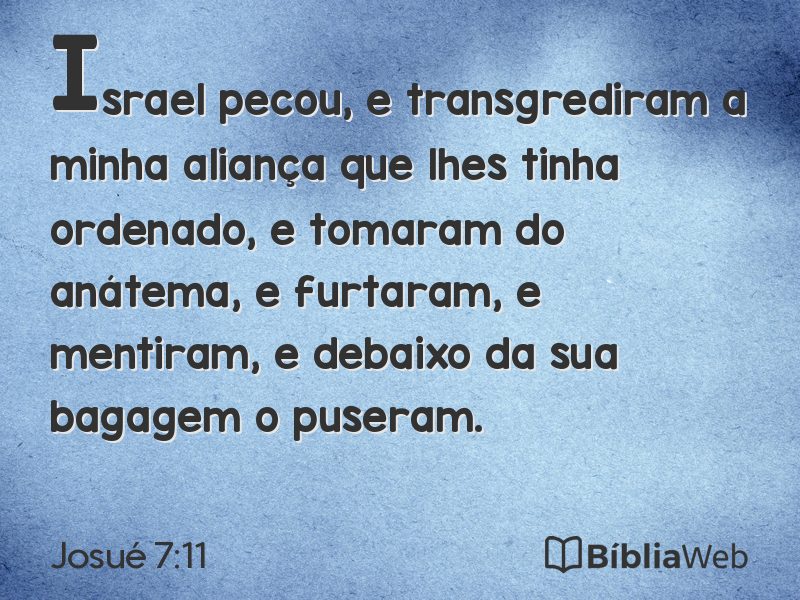 Josué 7:11 em imagem para compartilhar