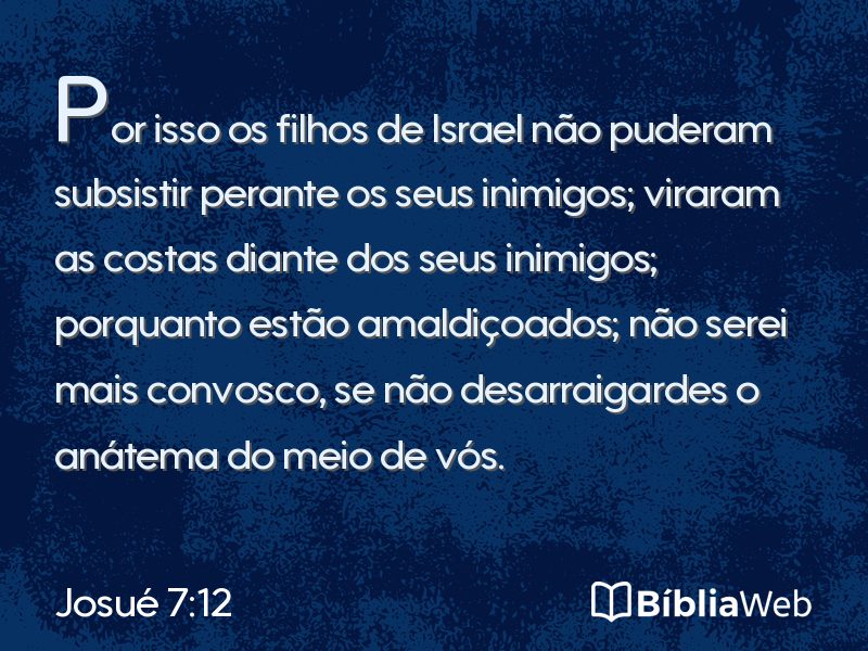 Josué 7:12 em imagem para compartilhar