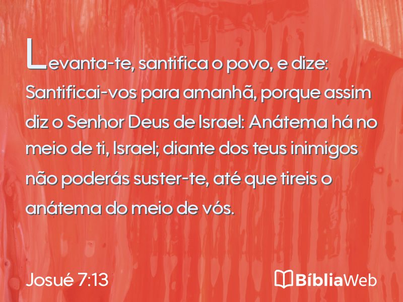 Josué 7:13 em imagem para compartilhar
