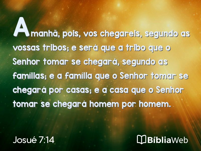 Josué 7:14 em imagem para compartilhar