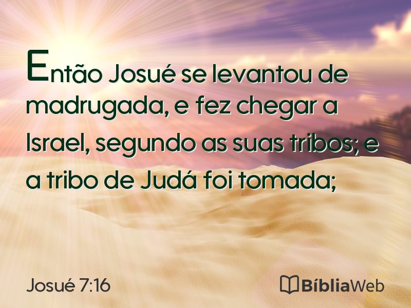 Josué 7:16 em imagem para compartilhar