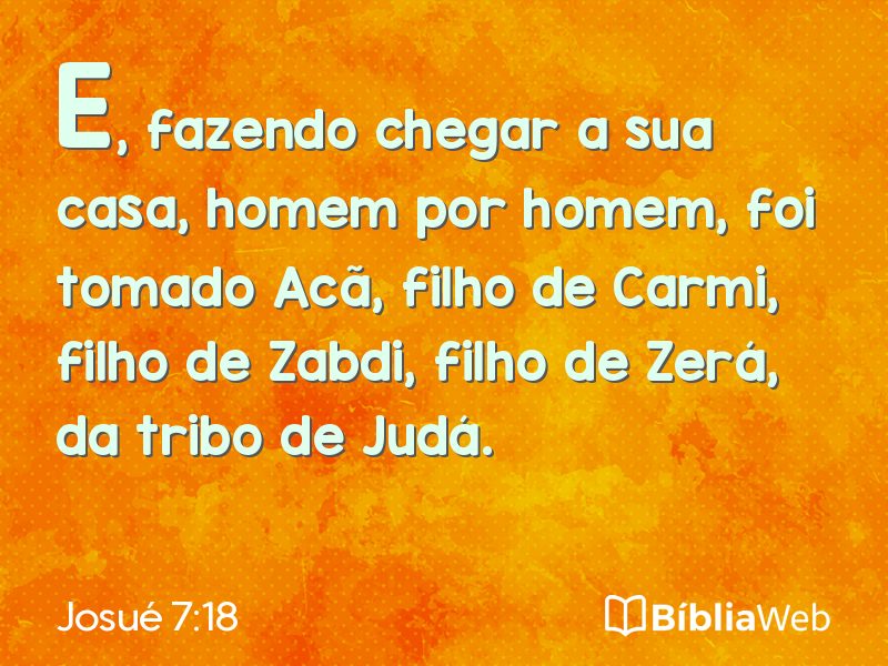 Josué 7:18 em imagem para compartilhar
