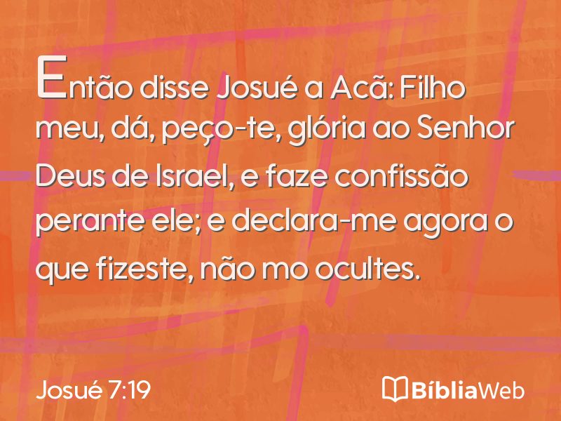 Josué 7:19 em imagem para compartilhar