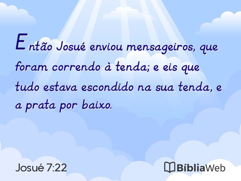 Josué 7:22 em imagem para compartilhar