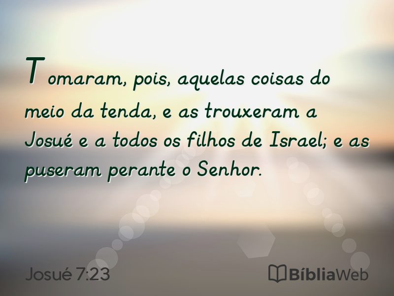 Josué 7:23 em imagem para compartilhar