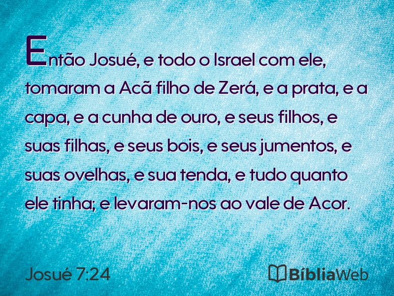 Josué 7:24 em imagem para compartilhar