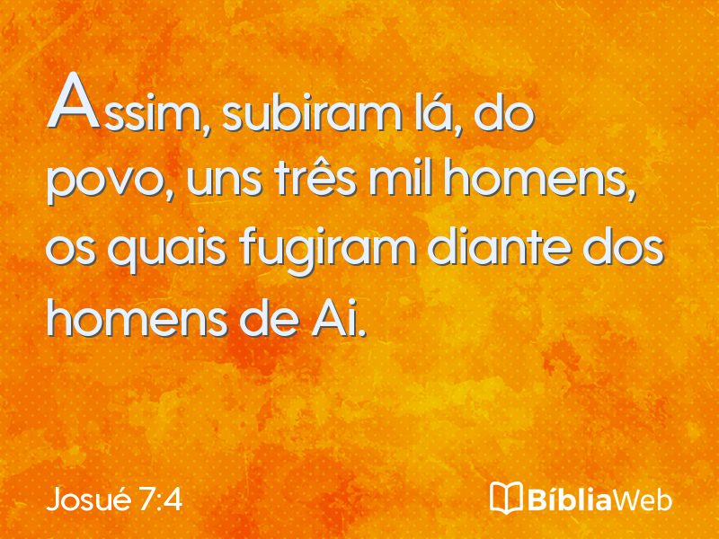 Josué 7:4 em imagem para compartilhar