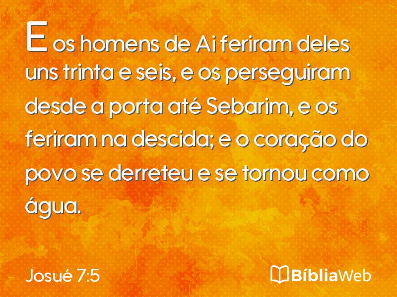 Josué 7:5 em imagem para compartilhar