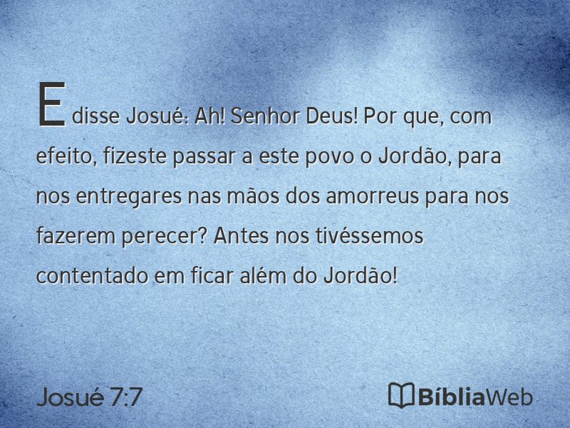 Josué 7:7 em imagem para compartilhar