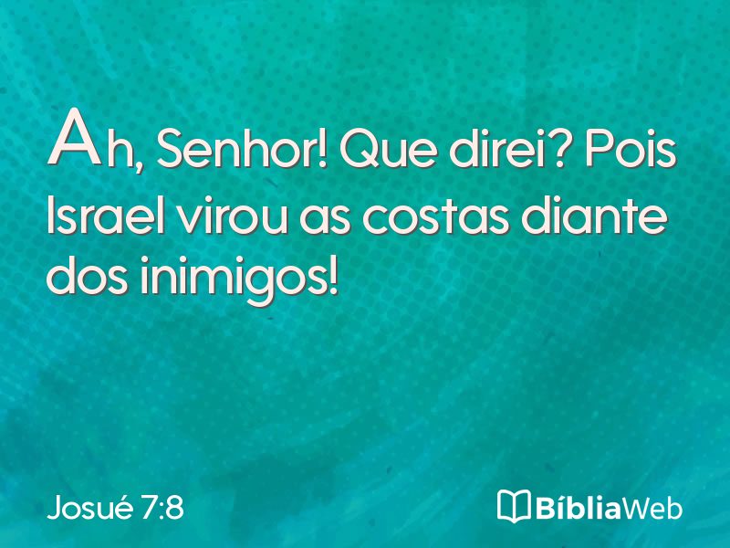 Josué 7:8 em imagem para compartilhar