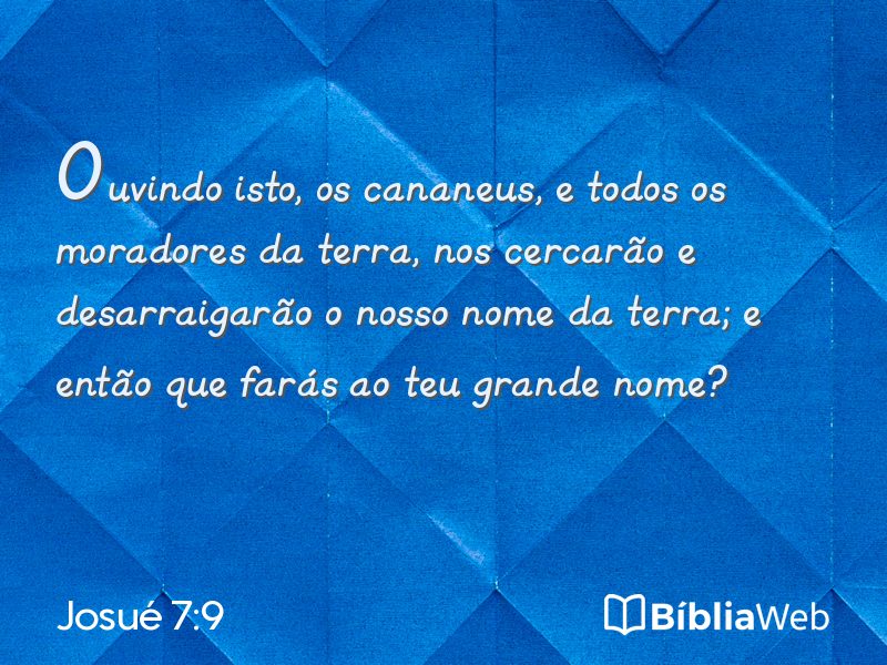 Josué 7:9 em imagem para compartilhar