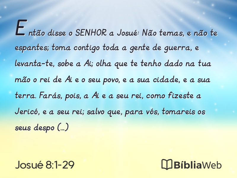 Josué 8:1-29 em imagem para compartilhar