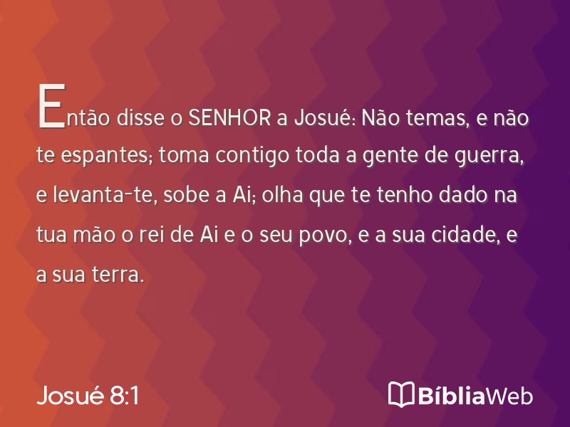 Josué 8:1 em imagem para compartilhar