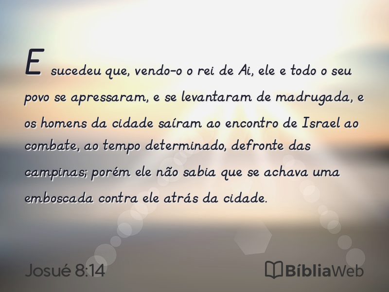 Josué 8:14 em imagem para compartilhar