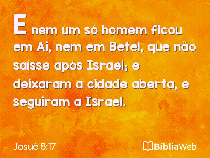Josué 8:17 em imagem para compartilhar