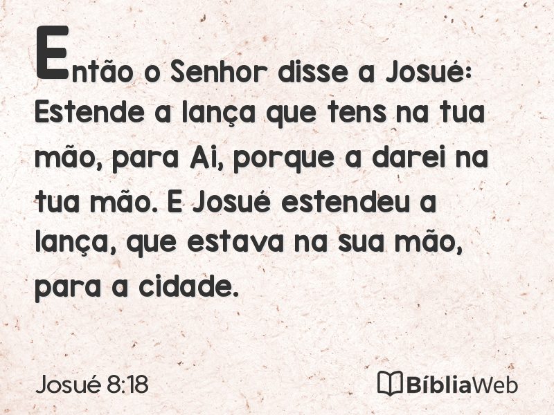 Josué 8:18 em imagem para compartilhar