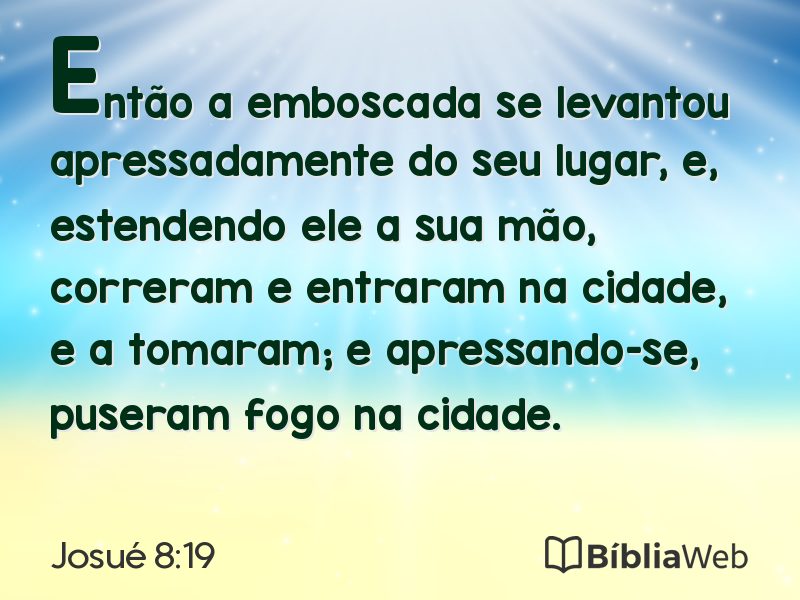 Josué 8:19 em imagem para compartilhar