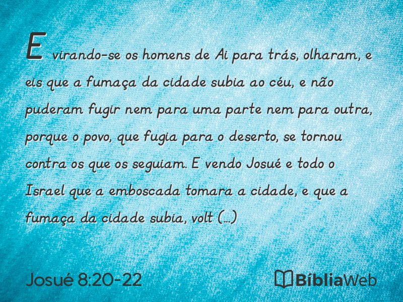 Josué 8:20-22 em imagem para compartilhar