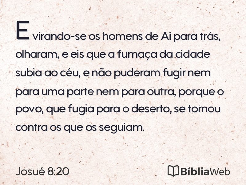 Josué 8:20 em imagem para compartilhar