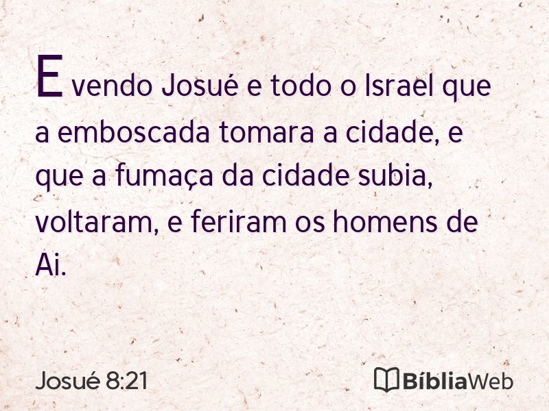 Josué 8:21 em imagem para compartilhar