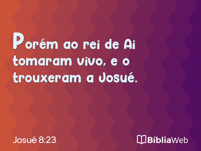 Josué 8:23 em imagem para compartilhar