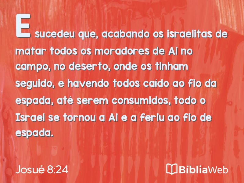 Josué 8:24 em imagem para compartilhar