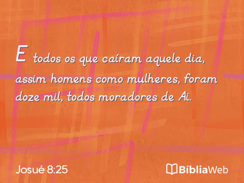Josué 8:25 em imagem para compartilhar