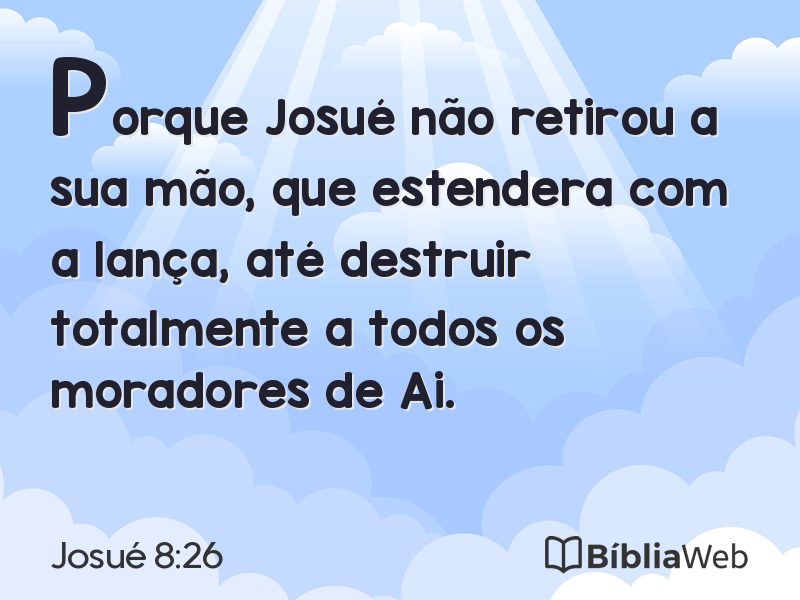 Josué 8:26 em imagem para compartilhar