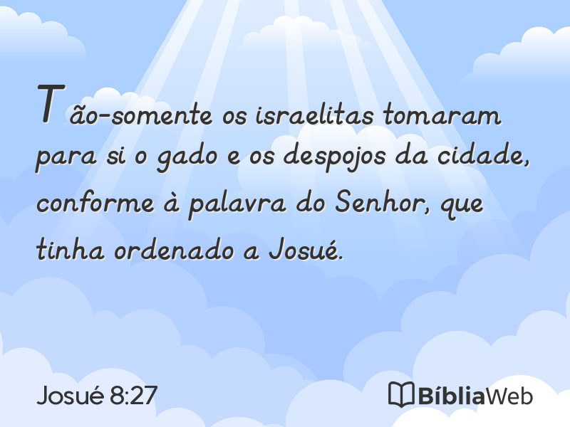Josué 8:27 em imagem para compartilhar