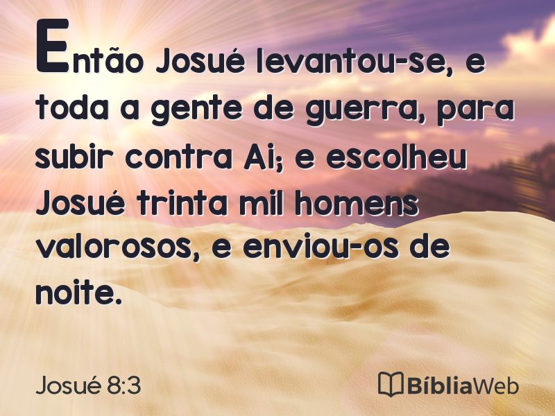 Josué 8:3 em imagem para compartilhar