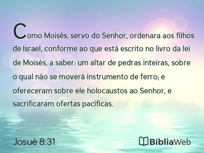 Josué 8:31 em imagem para compartilhar