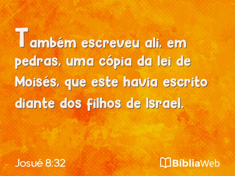 Josué 8:32 em imagem para compartilhar