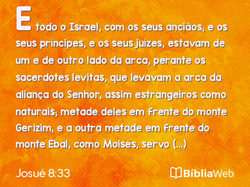 Josué 8:33 em imagem para compartilhar