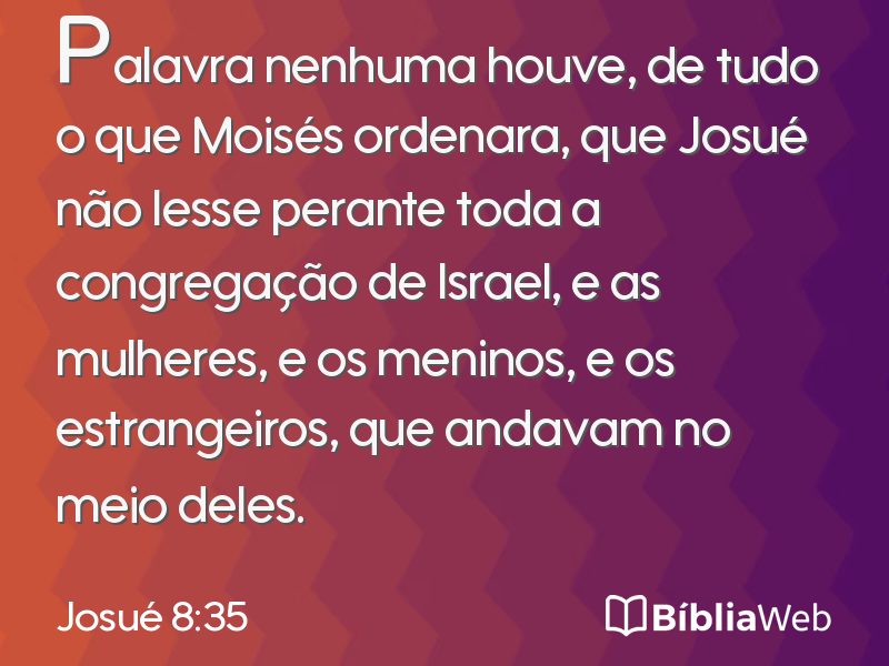 Josué 8:35 em imagem para compartilhar