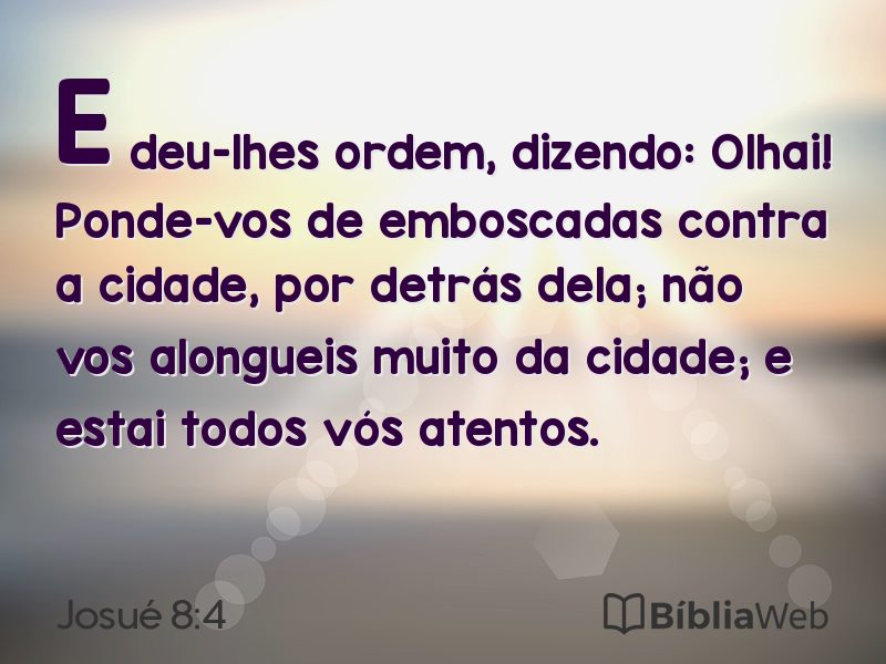 Josué 8:4 em imagem para compartilhar