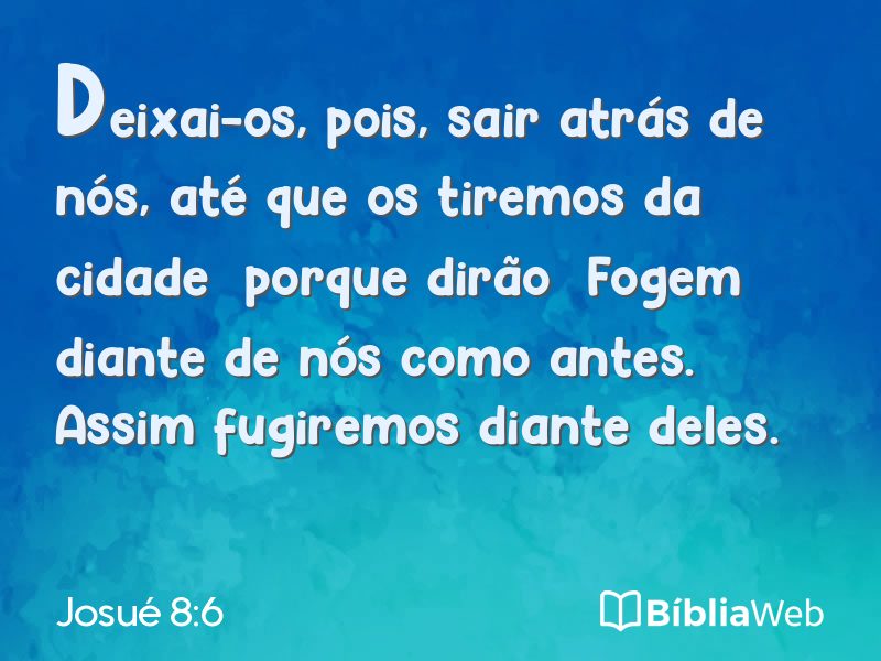 Josué 8:6 em imagem para compartilhar