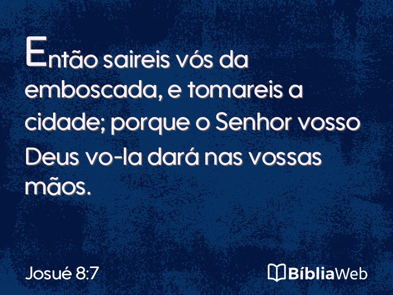 Josué 8:7 em imagem para compartilhar