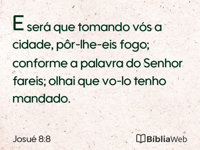 Josué 8:8 em imagem para compartilhar