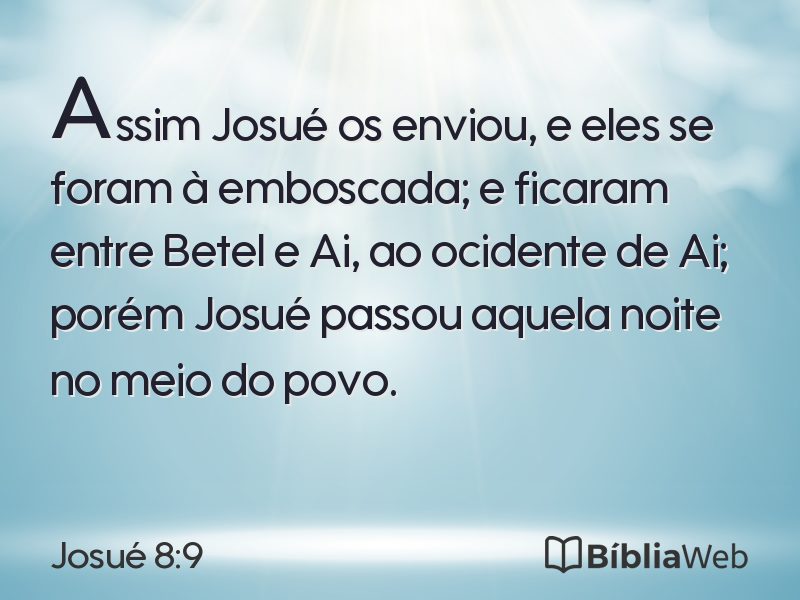 Josué 8:9 em imagem para compartilhar